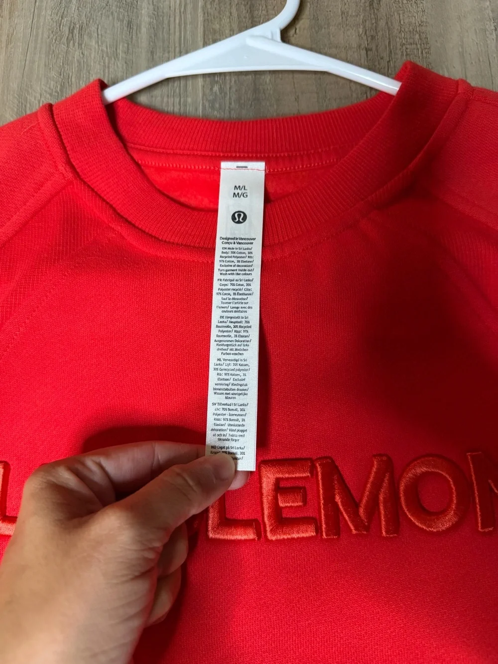 RARE NWT Lululemon Scuba Oversized Pullover Sz M/L *Hot Heat*